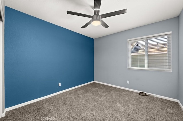 9334 Shamouti Dr, Riverside, CA 92508 - spare room with carpet floors, a ceiling fan, and baseboards