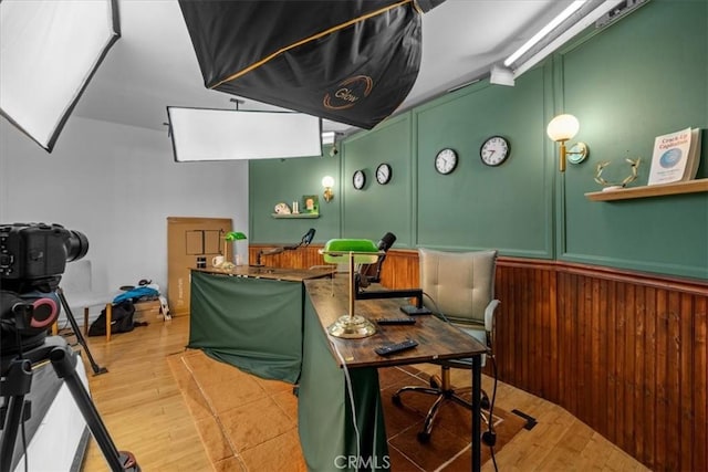 interior space featuring wood finished floors