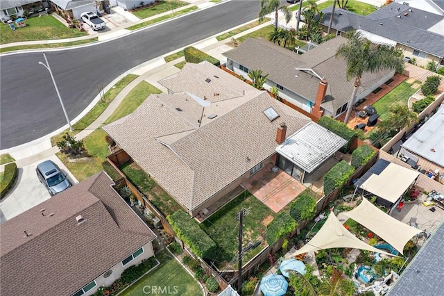 drone / aerial view featuring a residential view