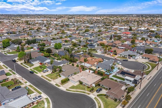 bird's eye view with a residential view