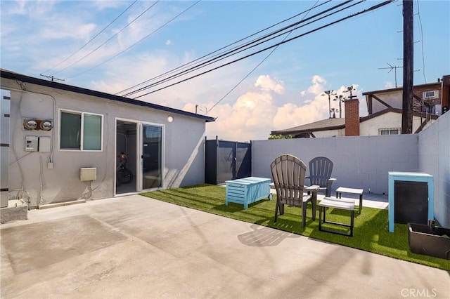 view of patio / terrace featuring a fenced backyard