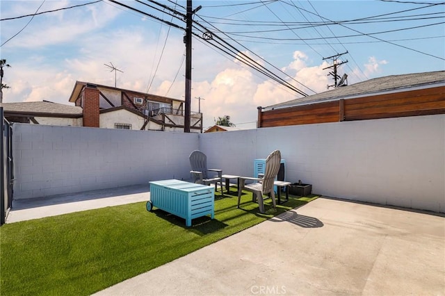 view of patio / terrace featuring a fenced backyard