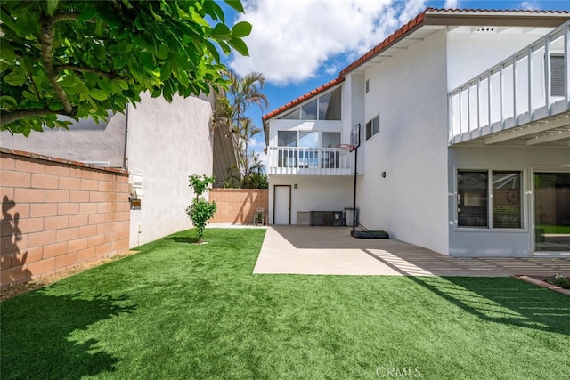 4200 Avenida Sevilla, Cypress, CA 90630 - view of yard featuring a balcony, a patio area, and cooling unit