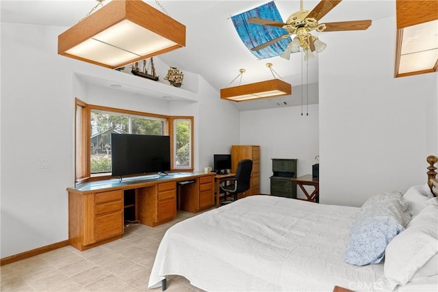 832 Onstott Rd, Lompoc, CA 93436 - bedroom featuring light tile patterned floors and vaulted ceiling
