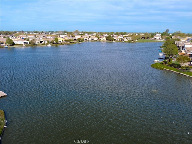 property view of water featuring a residential view
