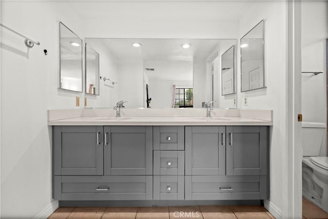 1029 S Reservoir St, Pomona, CA 91766 - full bath with recessed lighting, baseboards, and a sink