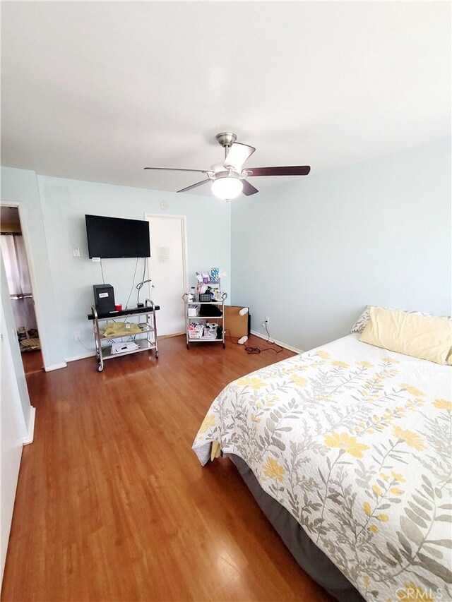 17762 Palo Verde Ave, Cerritos, CA 90703 - bedroom with wood finished floors and a ceiling fan