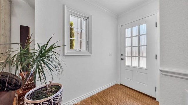 2617 Huntington Ln Unit B, Redondo Beach, CA 90278 - entryway with plenty of natural light, light wood finished floors, ornamental molding, and baseboards