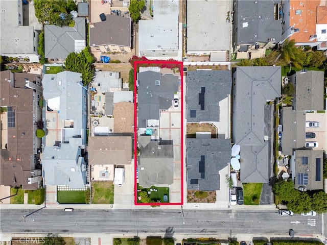 2617 Huntington Ln Unit B, Redondo Beach, CA 90278 - aerial view of residential area featuring property boundaries highlighted
