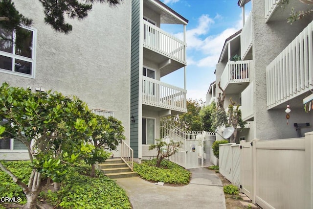 exterior space with a gate and fence