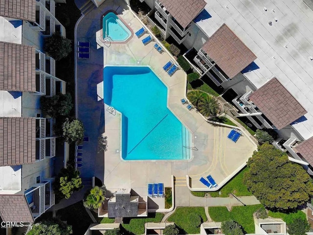 birds eye view of property