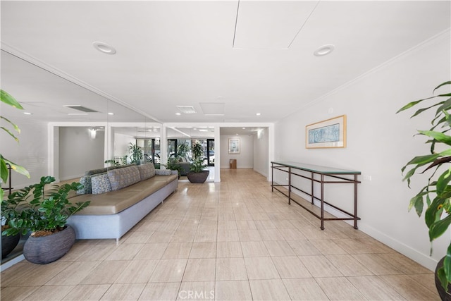 1930 S Beverly Glen Blvd Unit 103, Los Angeles, CA 90025 - building lobby with crown molding and recessed lighting
