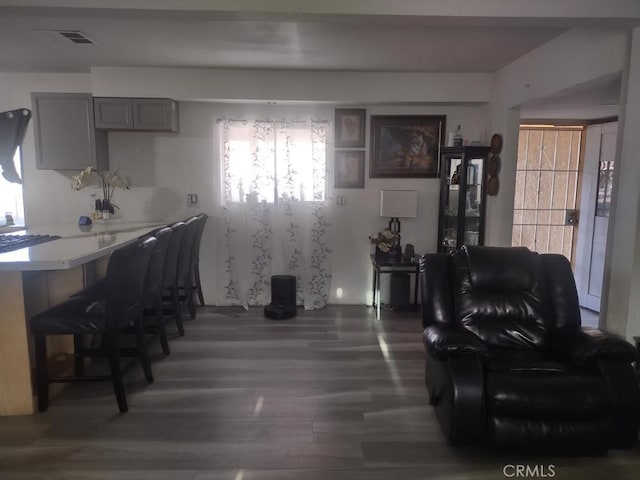 8782 Peach Ave, Hesperia, CA 92345 - living area featuring wood finished floors and plenty of natural light