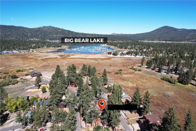 aerial view featuring a mountain view