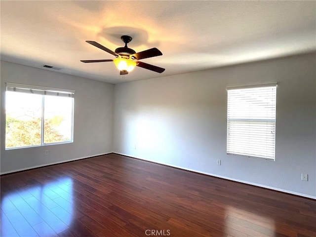 31556 Umbria Ln, Winchester, CA 92596 - empty room featuring a ceiling fan and dark wood finished floors