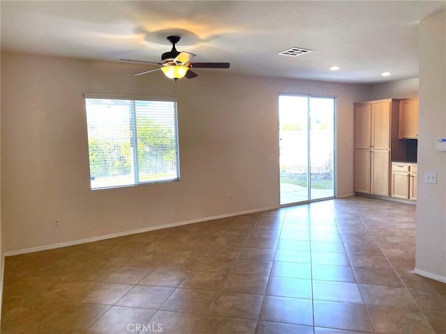 31556 Umbria Ln, Winchester, CA 92596 - empty room featuring a ceiling fan, recessed lighting, and light tile patterned flooring