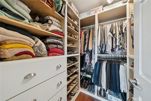 33046 Ocean Rdg, Dana Point, CA 92629 - walk in closet featuring wood finished floors