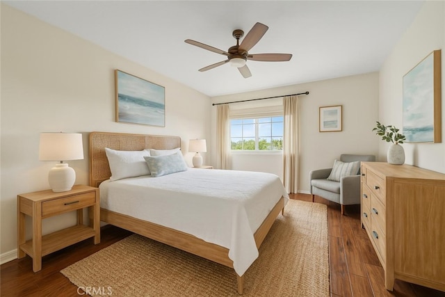 33046 Ocean Rdg, Dana Point, CA 92629 - bedroom featuring dark wood-type flooring and a ceiling fan