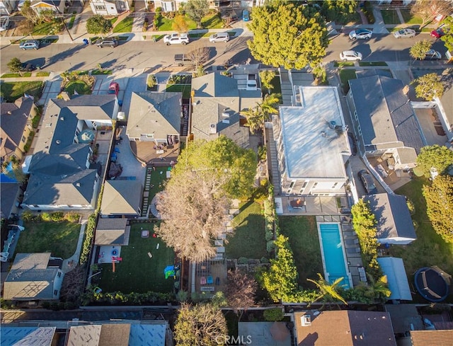 aerial view with a residential view