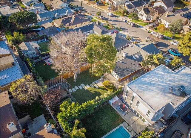 drone / aerial view with a residential view