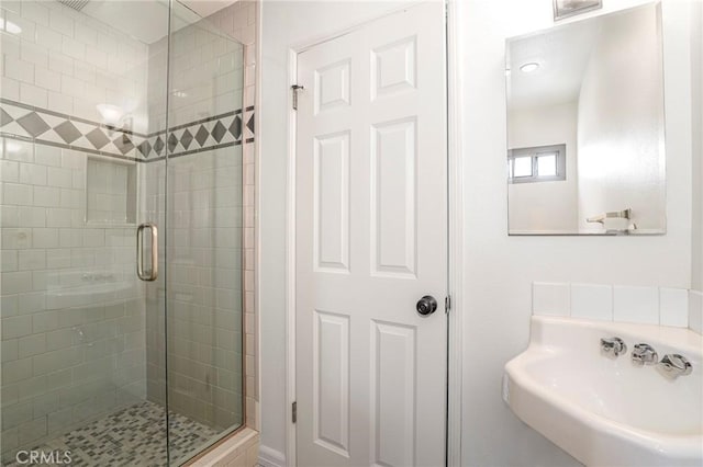 30452 Passageway Pl, Agoura Hills, CA 91301 - bathroom with a sink, a stall shower, and visible vents