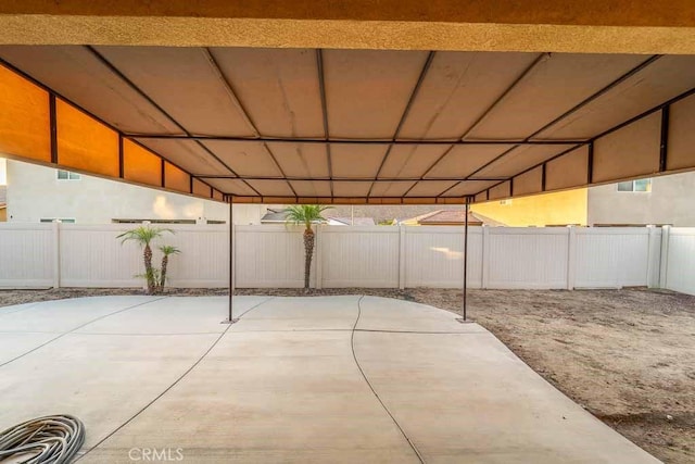 view of patio featuring a fenced backyard