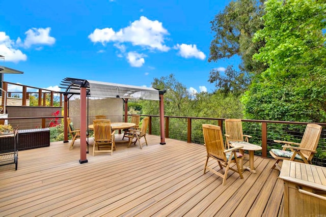 1710 Via Allondra, San Marcos, CA 92078 - wooden deck featuring outdoor dining space