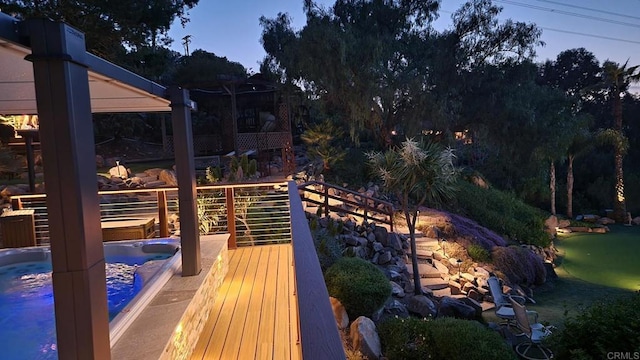 1710 Via Allondra, San Marcos, CA 92078 - exterior space with an outdoor hot tub