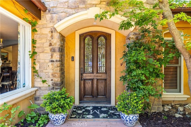 1015 Wild Oats Way, Templeton, CA 93465 - doorway to property with stone siding