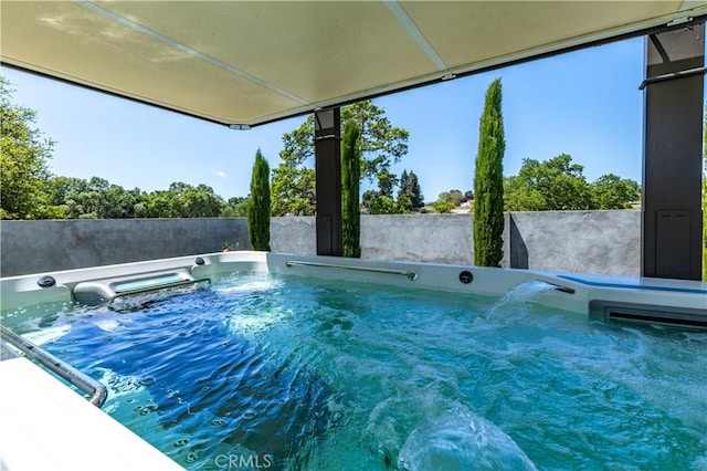 1015 Wild Oats Way, Templeton, CA 93465 - view of swimming pool with a hot tub