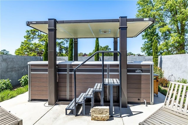 1015 Wild Oats Way, Templeton, CA 93465 - exterior space featuring a patio, fence, and a hot tub