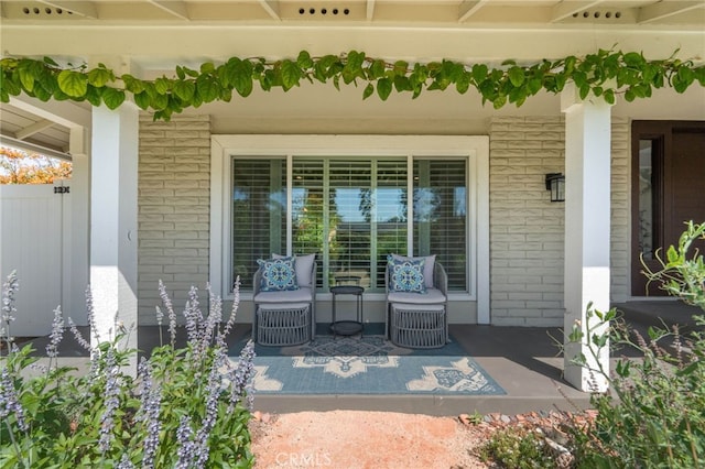 view of patio with covered porch