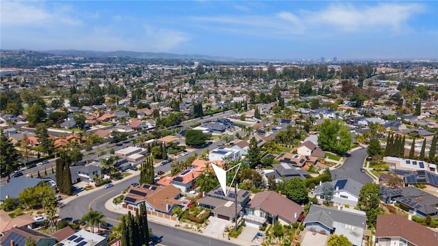 drone / aerial view with a residential view