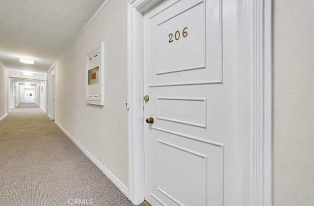 11767 W Sunset Blvd Unit 206, Los Angeles, CA 90049 - hall featuring carpet and baseboards