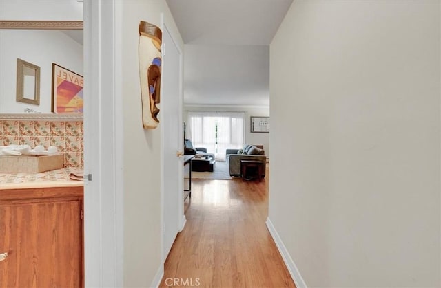 11767 W Sunset Blvd Unit 206, Los Angeles, CA 90049 - corridor with light wood-style flooring and baseboards