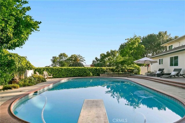 2320 Jayma Ln, La Crescenta, CA 91214 - view of pool with a patio and a diving board