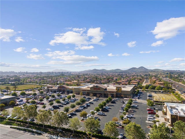 bird's eye view featuring a mountain view