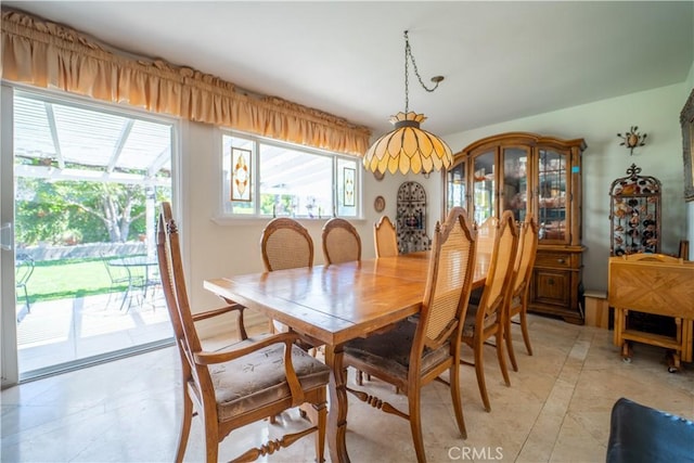 view of dining area