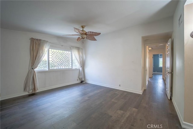 24492 Spartan St, Mission Viejo, CA 92691 - spare room featuring dark wood finished floors and ceiling fan
