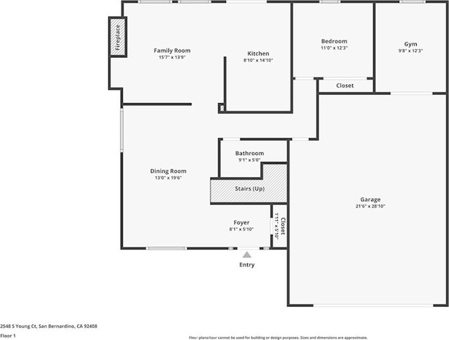 2548 S Young Ct, San Bernardino, CA 92408 - floor plan