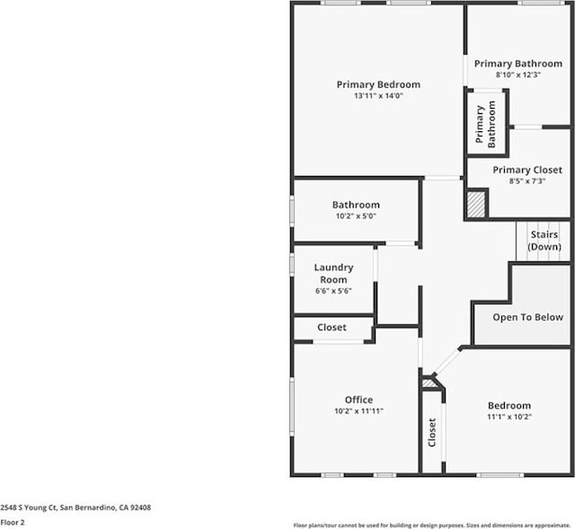 2548 S Young Ct, San Bernardino, CA 92408 - floor plan