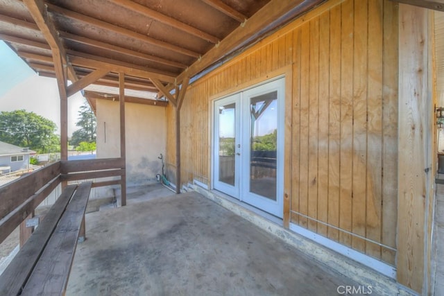 view of patio / terrace featuring french doors