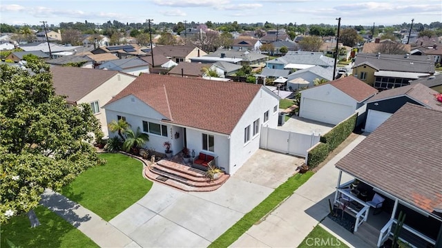 bird's eye view with a residential view