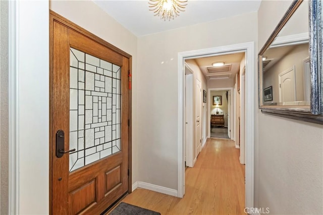 370 W 13th St, Upland, CA 91786 - foyer with light wood finished floors and baseboards