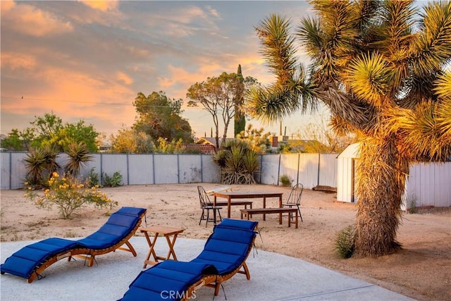 view of patio / terrace featuring a fenced backyard