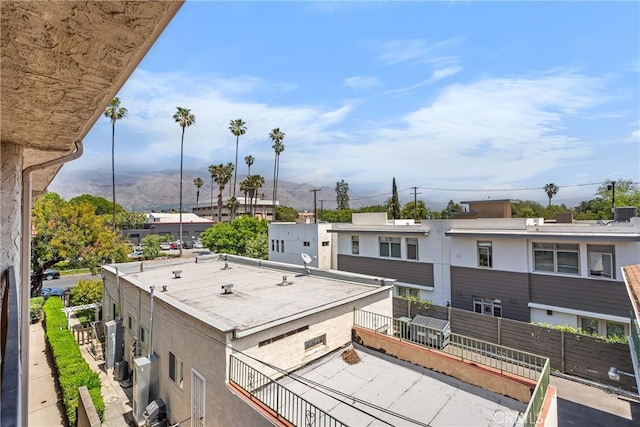 exterior space with a mountain view