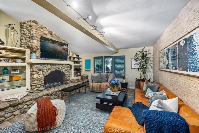 31588 Table Rock Dr, Laguna Beach, CA 92651 - living room featuring a fireplace and wood finished floors
