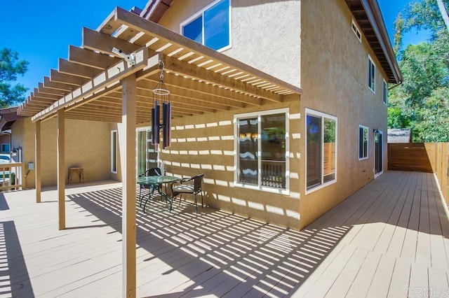 1023 Mimosa Ave, Vista, CA 92081 - wooden deck with a pergola