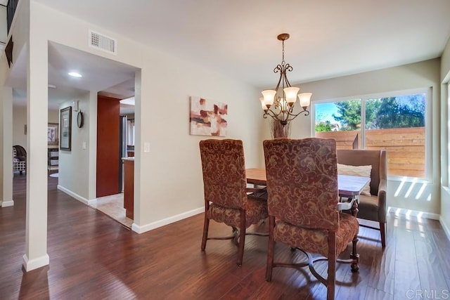 1023 Mimosa Ave, Vista, CA 92081 - dining room featuring a chandelier and wood finished floors