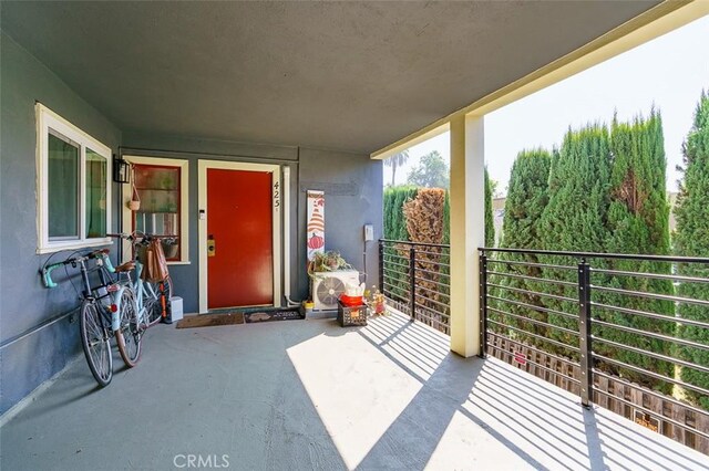 exterior space with a balcony